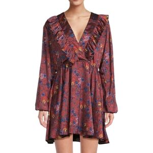 NWT Hutch Tara Floral Satin Mini Dress Medium